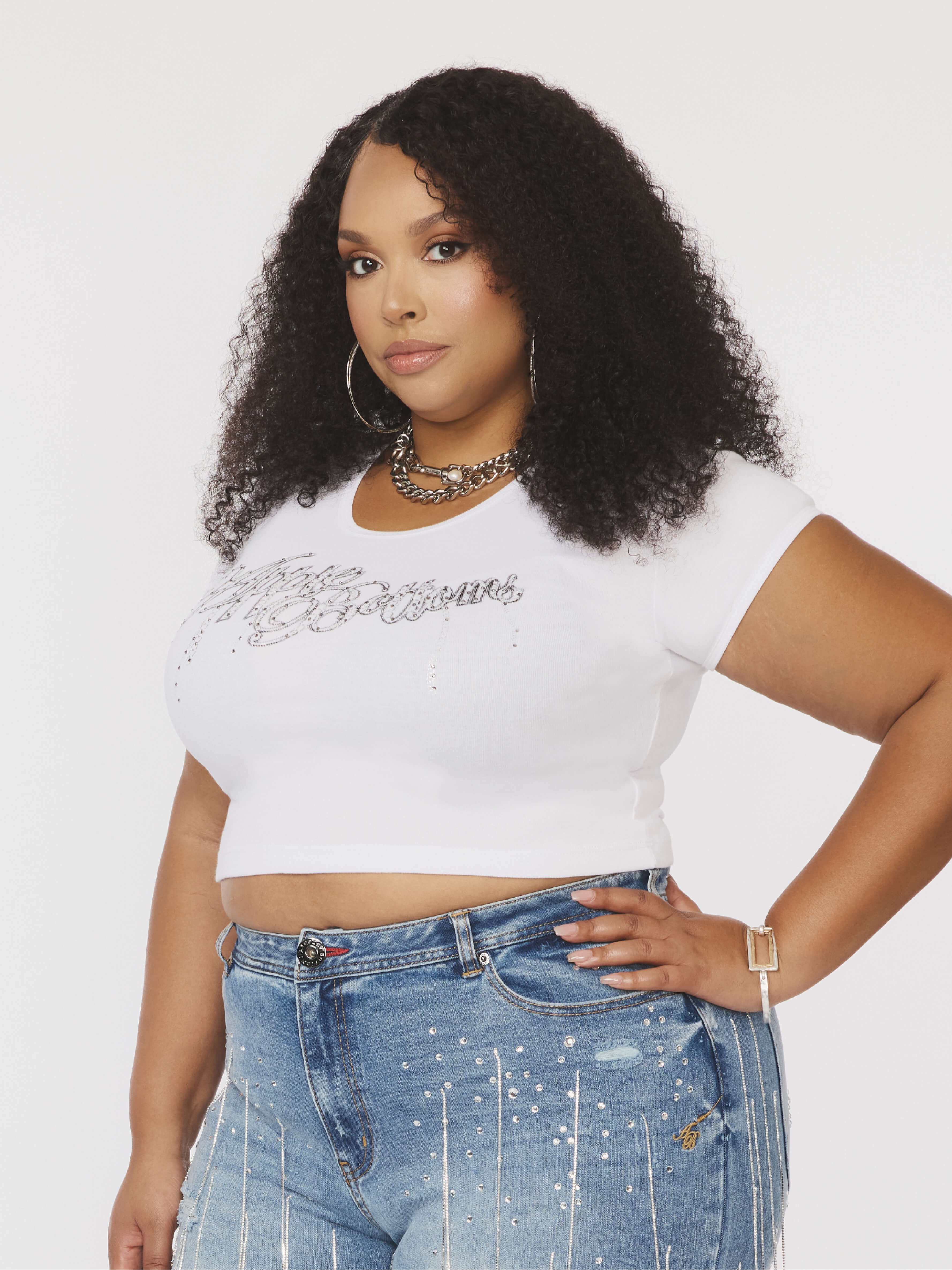 Chain Reaction Baby Tee - White