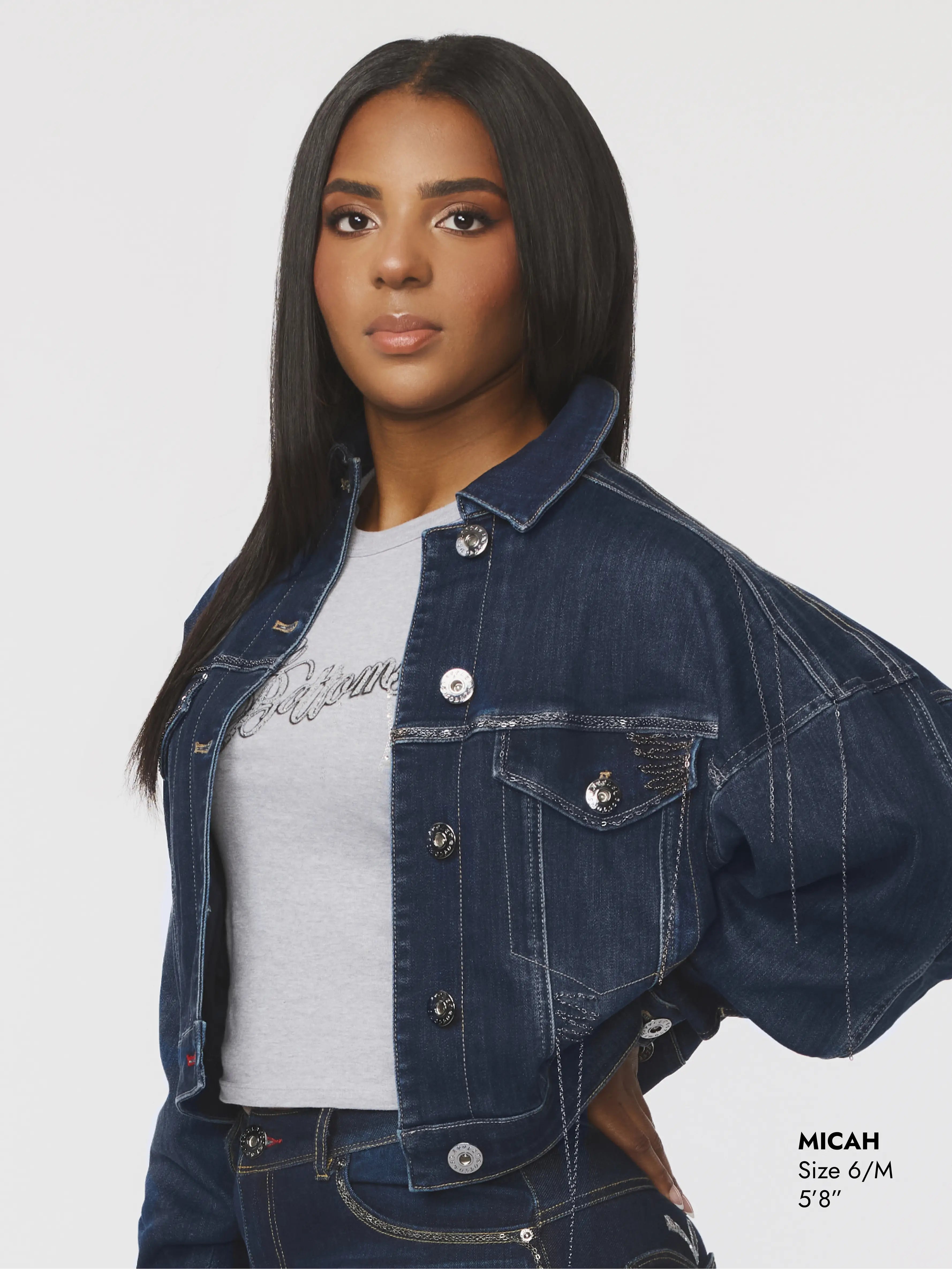 Denim Chain Link Jacket