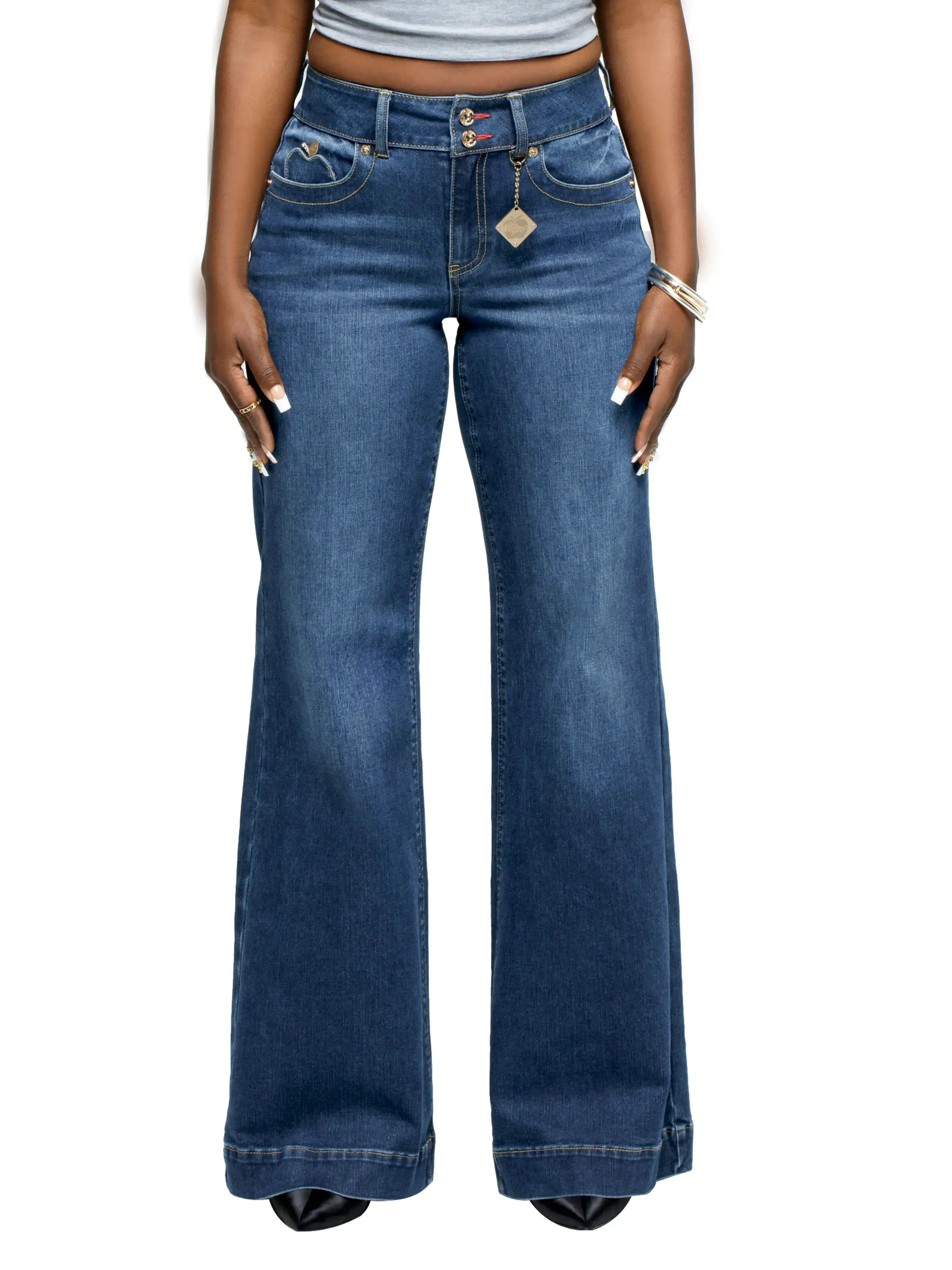 Forbidden Fit Wide Leg Jean - Savage Wash